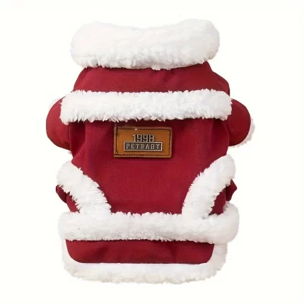 Abrigo de invierno c/corderito rojo. Talle XXL