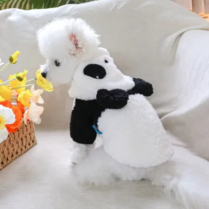 Adorable polar de panda c/capucha. Talle L