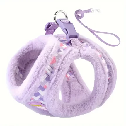 Arnes c/abrigo color lavanda c/correa. Talle M
