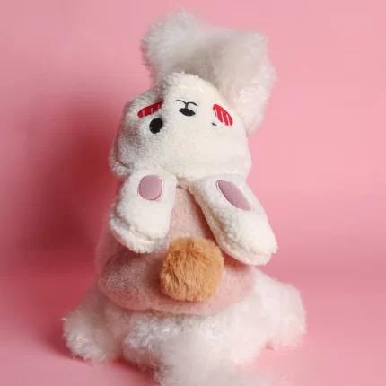 Abrigo polar c/capucha conejito. Talle XL