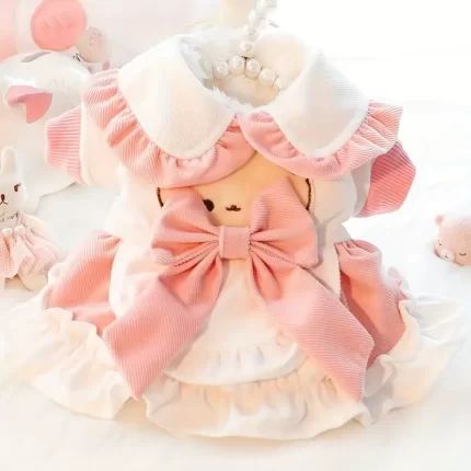 Vestido de corderoy frizado c/cuello y volados.Talle S