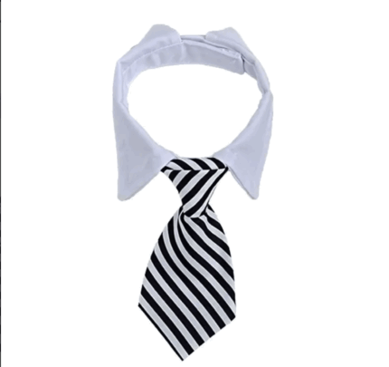 Collar corbata rayada .Ajustable.Talle L
