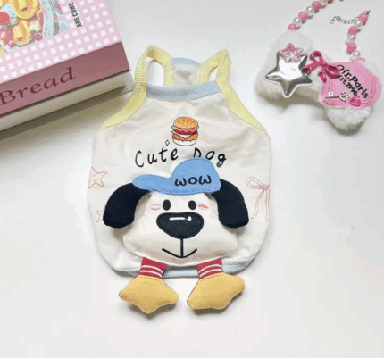 Remerita de algodon c/aplique de perrito. Talle L y XL