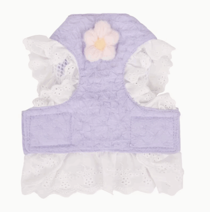 Arnes lavanda c/volado de puntilla,decorado con flor.NO TRAE CORREA.Talle XS